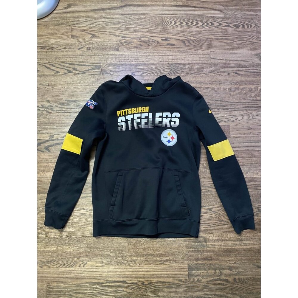 Pittsburgh Steelers Men's Nike Hoodie NFL Football 100 Black & Gold SIZE M